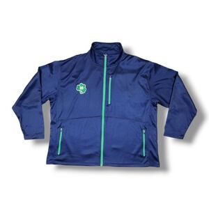 Rivalry Threads 91 Norte Dame Blue Embroidered Zip Up Light Jacket Men's 2XL